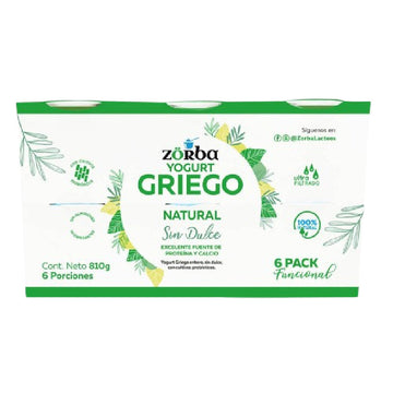 YOGURT GRIEGO ZORBA 6U 810G NATURAL