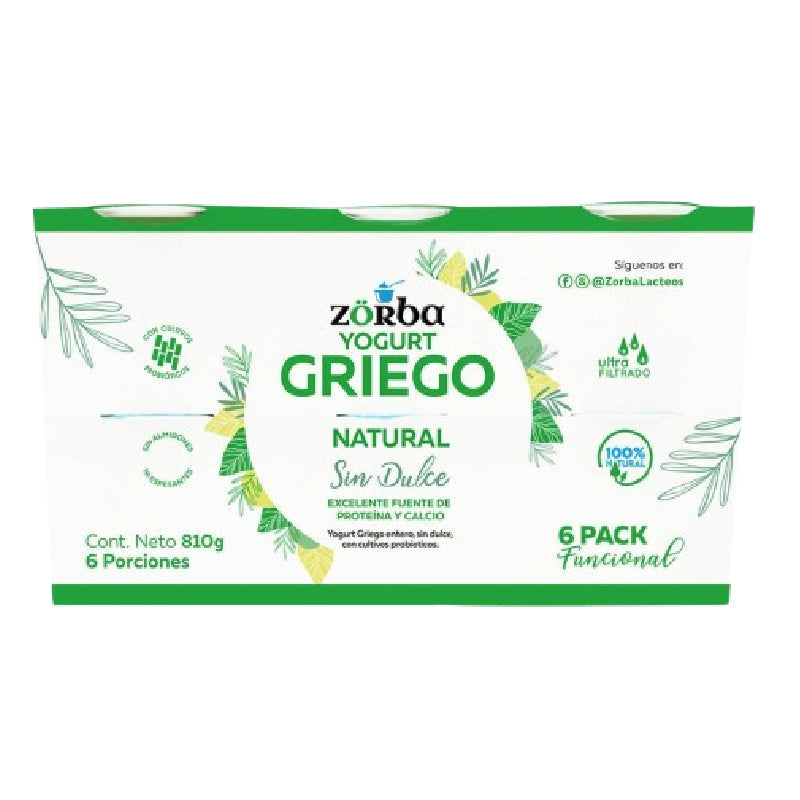 YOGURT GRIEGO ZORBA 6U 810G NATURAL