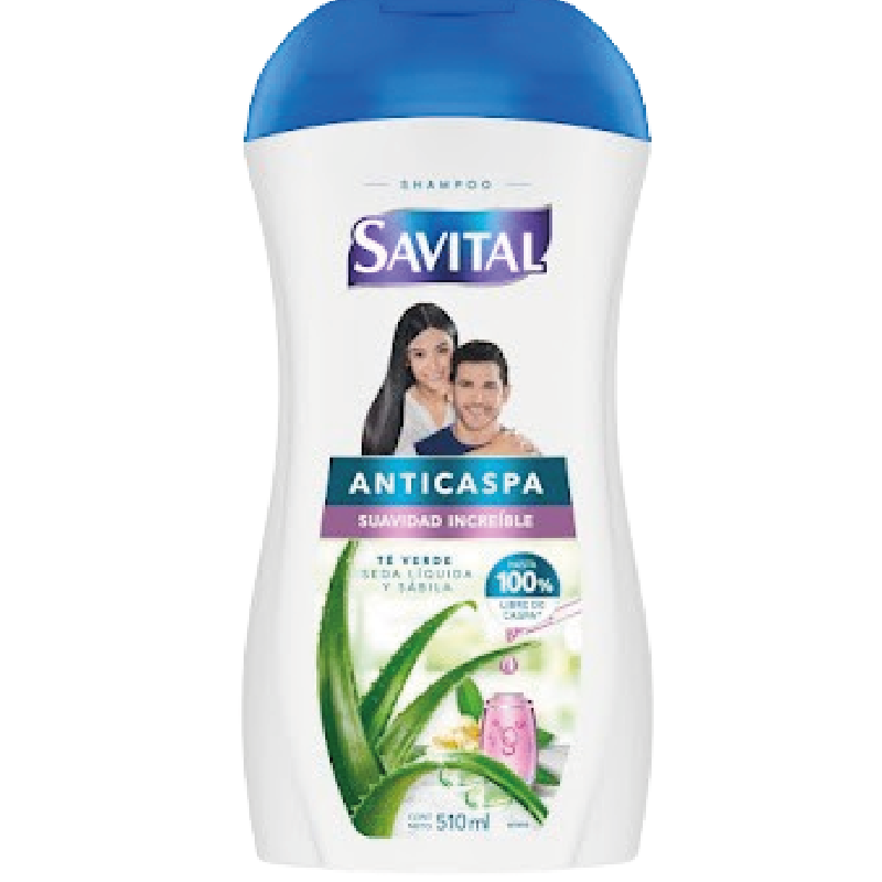 SHAMPOO SAVITAL 510ML CASPA TE Y SEDA