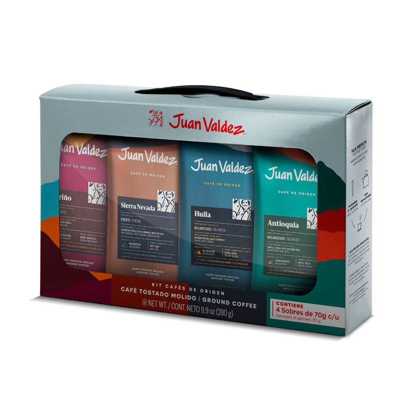 CAFE JUAN VALDEZ 4 SACHETS ORIGEN 280G