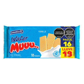 GALLETA MUUU COLOMBINA 18U 432G WAFER