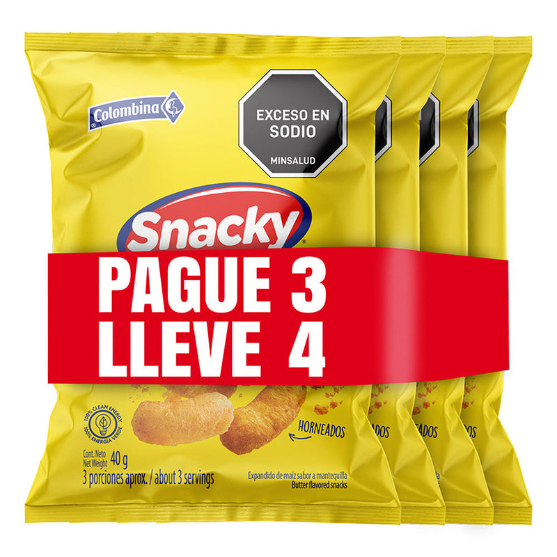SNACKY SALADITO 40G PAGUE 3 LLEVE 4