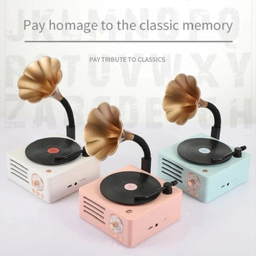Radio Parlante Bluetooth Diseño Vintage Tocadisco T15