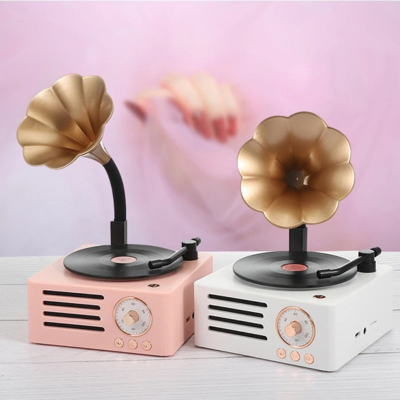 Radio Parlante Bluetooth Diseño Vintage Tocadisco T15