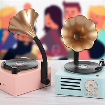 Radio Parlante Bluetooth Diseño Vintage Tocadisco T15
