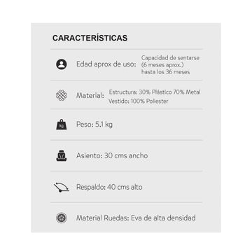 COCHE PASEADOR PPA BABY STROLLER - ROSADO PRIORI