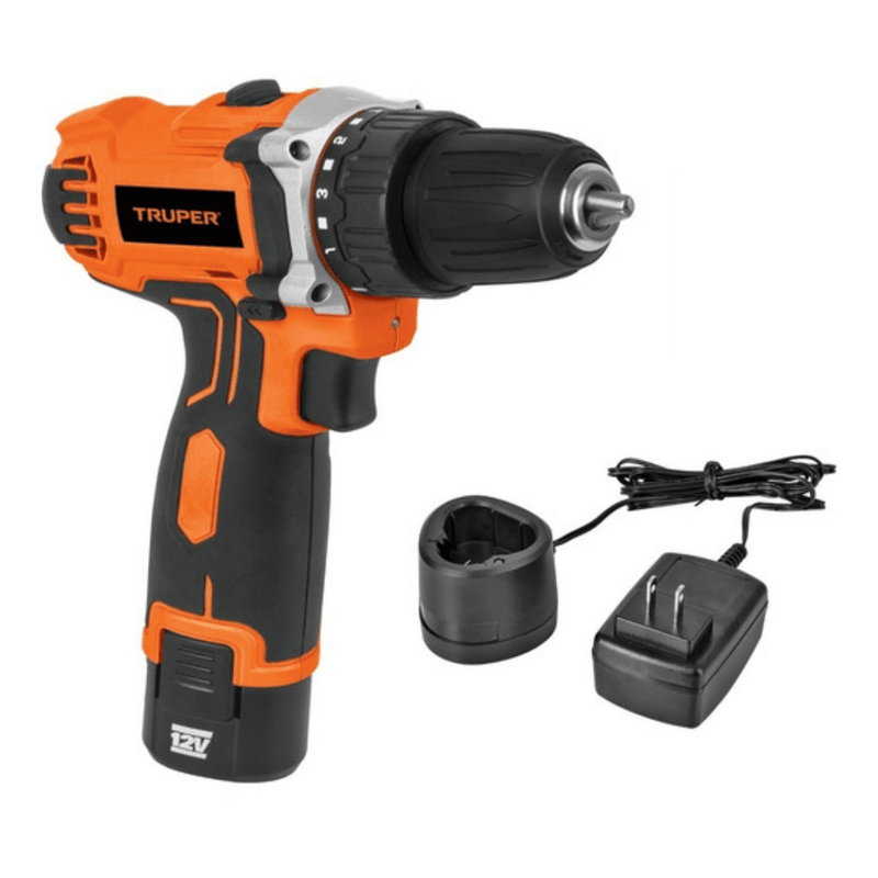 TALADRO INALAMBRICO BATERIA ION LITIO 12V 3/8 TRUPER 18653