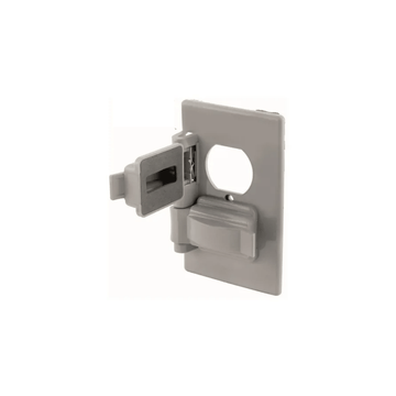 TAPA 2X4 PLASTICA INTEMPERIE GRIS PROTECTOR FP0041