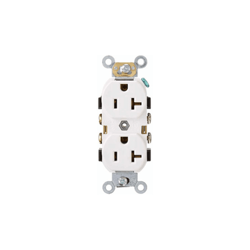 TOMA DOBLE INCRUSTAR LEVITON 20 AMP