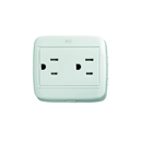 TOMA DOBLE P.T 15A BCO DUE SOBREPONER EXE