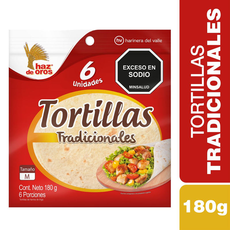 TORTILLA HAZ DE OROS 6U 180G TRADICIONAL