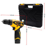Taladro Inalámbrico Recargable 12V Con Estuche Herramientas H01