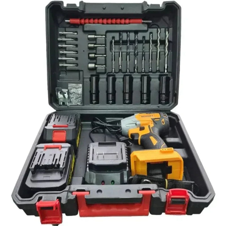 Taladro inalámbrica 1/2 con 2 baterías y herramienta