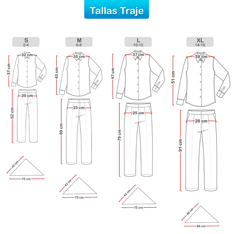 Traje Típico Niño Disfraz Feria Flores X6 Piezas Et000018