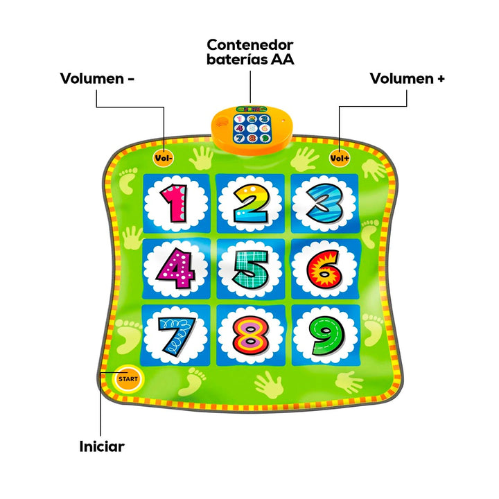 Tapete Musical interactivo Baila Con Los Números Alfombra didáctica AT280