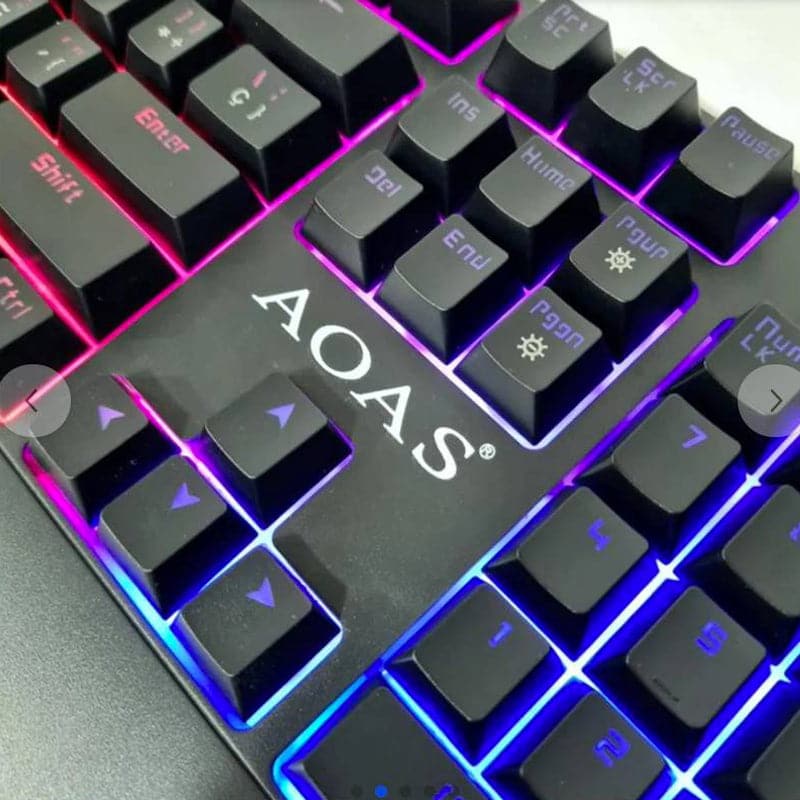 Teclado Con Luces Led Efecto Mecánico Mechanical Keyboard M-700 AOAS