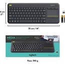 TECLADO INALÁMBRICO K400 PLUS CON TOUCHPAD