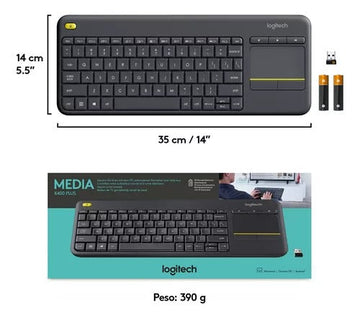 TECLADO INALÁMBRICO K400 PLUS CON TOUCHPAD