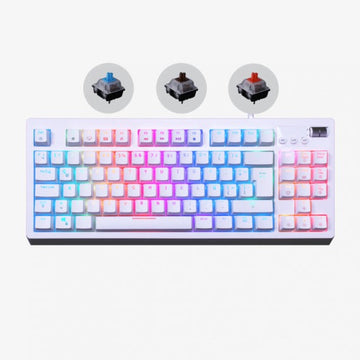 Teclado Mecanico VSG QUASAR RGB TKL Blanco