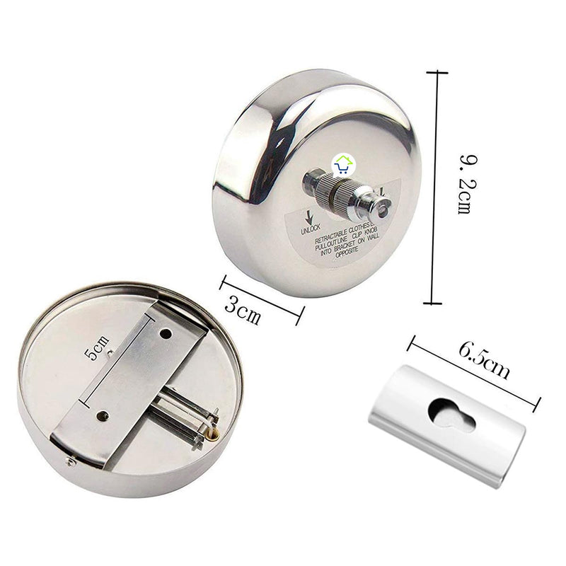 Tendedero Retráctil Colgante Pared Ajustable Ropa 22044