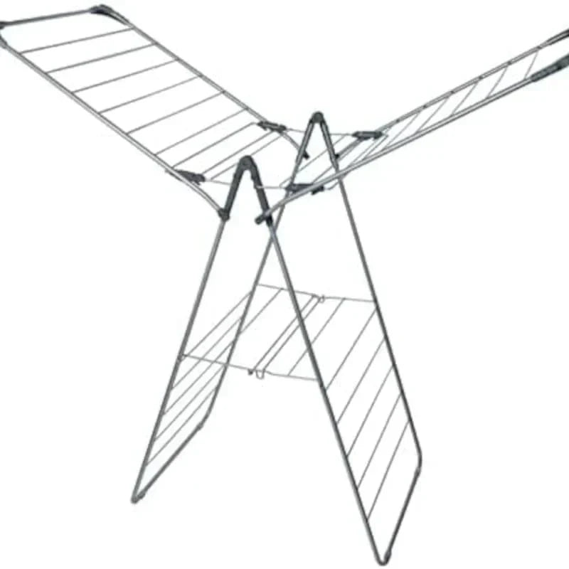 Tendedero plegable con alas de acero inoxidable para tender ropa