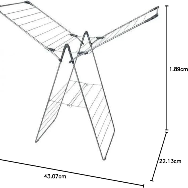 Tendedero plegable con alas de acero inoxidable para tender ropa