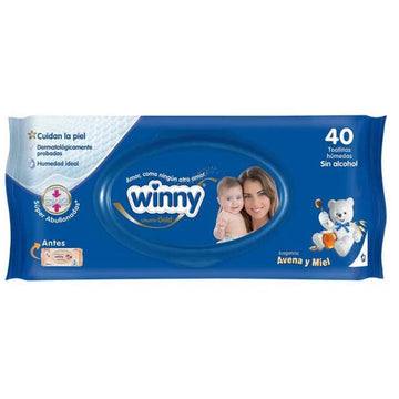 TOALLAS HUM WINNY AVENA Y MIEL PAQX40
