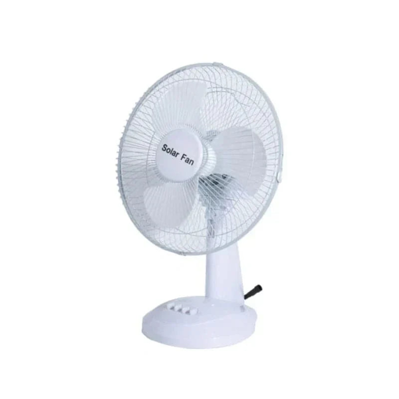 Ventilador 3 velocidades de 10 pulgadas recargable con panel solar