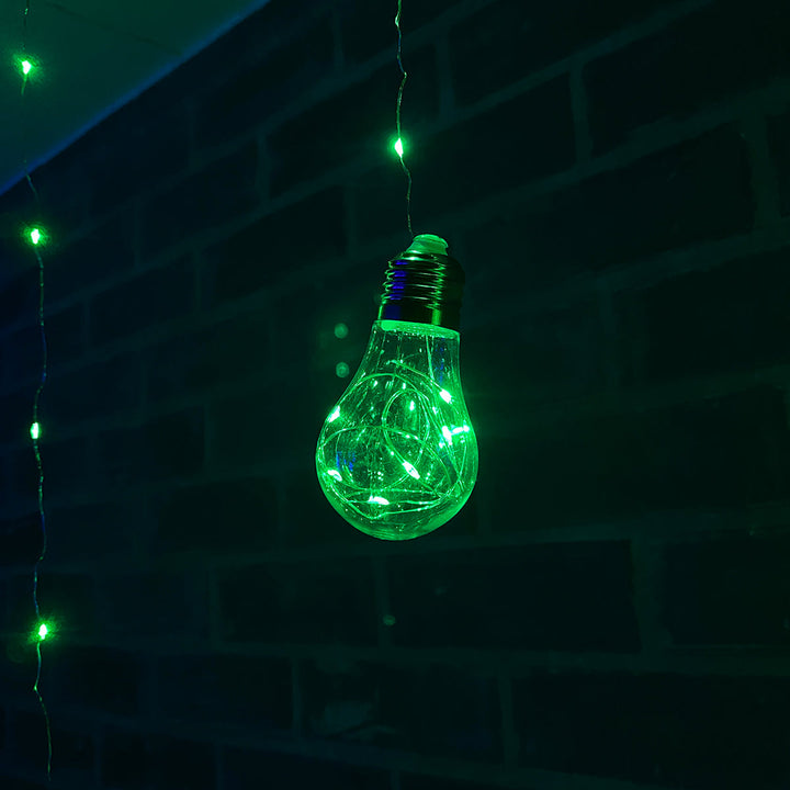 Extensión Micro LED Cortina 3X1m 168 Bombillos Diamantes Verde 1610V