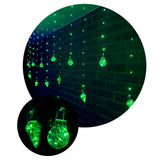 Extensión Micro LED Cortina 3X1m 168 Bombillos Diamantes Verde 1610V