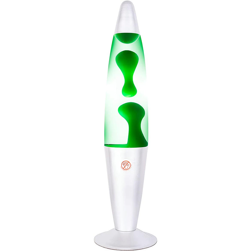 Lámpara de Lava Luz Decorativa Base Plateada 1037