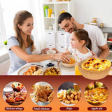 Pack 100 Papeles Antiadherentes para Air Fryer Hornos Vaporeras Sartenes Parrillas Molde Pastelería Repostería Freidoras de Aire Desechables Resistentes al Calor Papel para Hornear Cocinar Asar Freír y Preparar Pizzas Panques Galletas