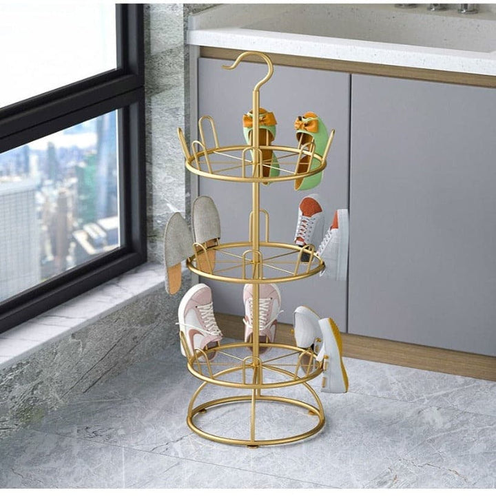 tendedero organizador de zapatos giratorio