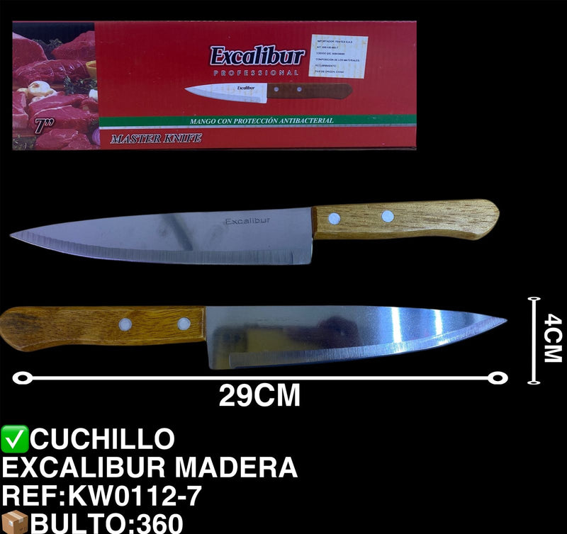 CUCHILLO EXCALIBUR MADERA 7”