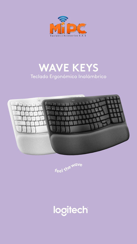 Teclado Logitech WAVE KEYS Ergonomico