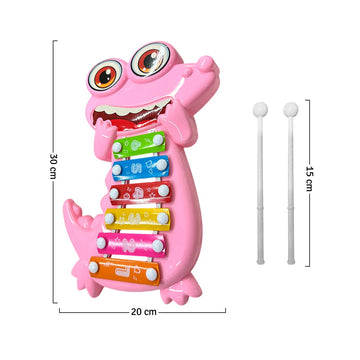 Xilófono Infantil Cocodrilo 6 Tonos Marimba Musical Niños 2531A