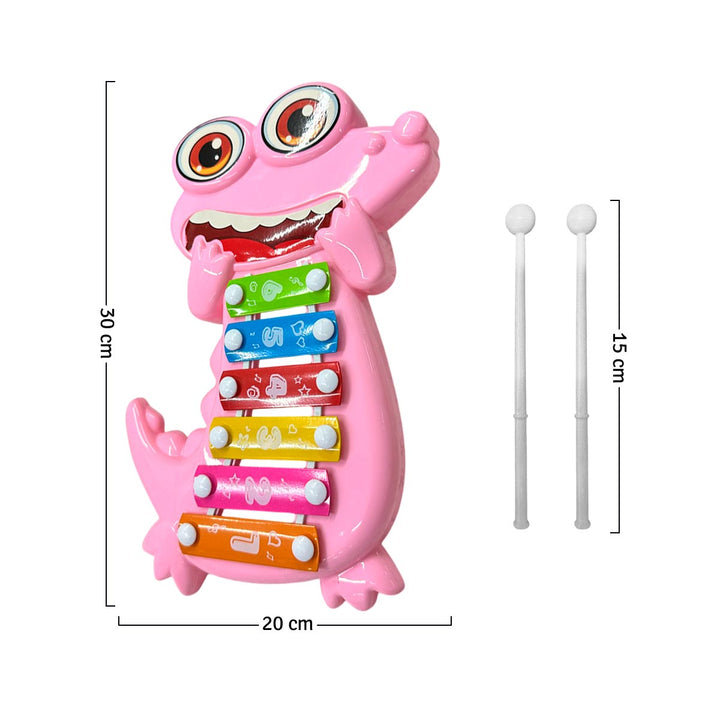 Xilófono Infantil Cocodrilo 6 Tonos Marimba Musical Niños 2531A