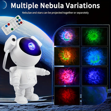 1 pieza de YETHKE Astronauta para proyector de estrellas de la galaxia con nebulosa, temporizador y control remoto - Espectáculo de luz RGB alimentado por USB para dormitorio, techo, fiestas - Regalo ideal para adultos, iluminación de fiestas, tema cósmi
