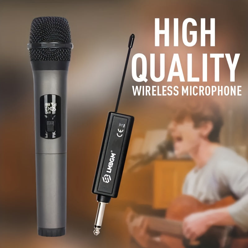 Sistema de micrófono inalámbrico LMBGM W-2, mano, carga USB, batería de litio, potencia nominal de 0,05 W, salida de 2,5 W/min, conector de 6,35 mm, con indicador de batería, para KTV en casa y actuaciones al aire libre.