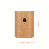 1 pieza de luz nocturna de escalera moderna de madera, accionada por batería recargable, con sensor de movimiento y LED, ideal para pasillos, techos, sótanos, armarios y cajones - Diseño temático espacial con iluminación ajustable, batería recargable, no