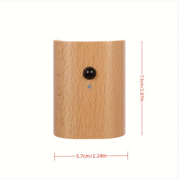 1 pieza de luz nocturna de escalera moderna de madera, accionada por batería recargable, con sensor de movimiento y LED, ideal para pasillos, techos, sótanos, armarios y cajones - Diseño temático espacial con iluminación ajustable, batería recargable, no