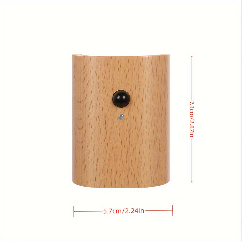 1 pieza de luz nocturna de escalera moderna de madera, accionada por batería recargable, con sensor de movimiento y LED, ideal para pasillos, techos, sótanos, armarios y cajones - Diseño temático espacial con iluminación ajustable, batería recargable, no