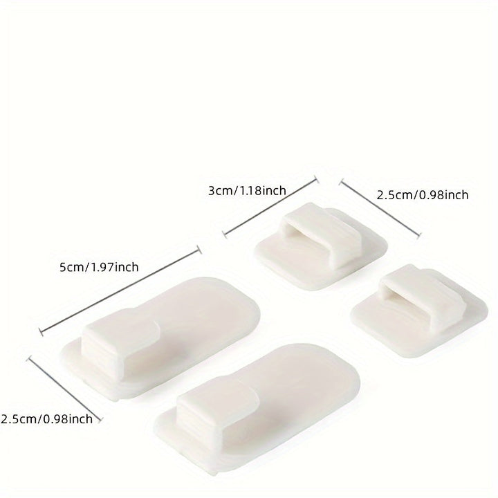 1 Par/2 Pares/10 Pares de Ganchos Adhesivos Multifuncionales, Ganchos para Control Remoto, Ganchos Adhesivos Fuertes sin Clavos ni Rastros, Estante de Almacenamiento para Control Remoto de TV y Aire Acondicionado, Ganchos de Utilidad