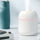 Humidificador ultrasonico portátil mini - Diseño lindo de gotas de agua, neblina nano para escritorio de oficina y hogar, alimentado por USB, blanco con acento rosa, funcionamiento silencioso, amigable para viajes, humidificador de plantas
