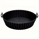 1 pieza de 8 pulgadas, freidora de aire reutilizable con revestimiento de silicona - Fácil de limpiar, antiadherente, apto para horno y microondas, ideal para cocina y horneado en casa, accesorios para freidora de aire