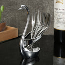 Base de cisne de acero inoxidable elegante con diseño creativo - Ideal para fiestas, bodas y uso doméstico, sin contacto con alimentos.