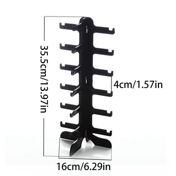 1pieza Negro 6 Pares de Soporte de Gafas de Plástico para Hombre y Mujer, Almacenamiento de Gafas de Sol, Soporte de Visera, Almacenamiento de Gafas en el Mostrador de la Tienda, Torres de Joyería
