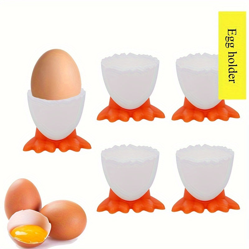 1/2/4pcs Bandeja de Huevos Creativa para Mesa con Taza de Desayuno de Huevo Lindo y Divertido Taza de Huevo de Pato de Pie Alto