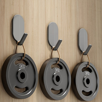 5 ganchos adhesivos resistentes, sin necesidad de taladrar, soporte fuerte para toallas, ropa y accesorios, montaje en pared sin daños, material ABS duradero, ideal para baños y tocadores, organizadores de baño | Accesorio moderno para el hogar | Ganchos