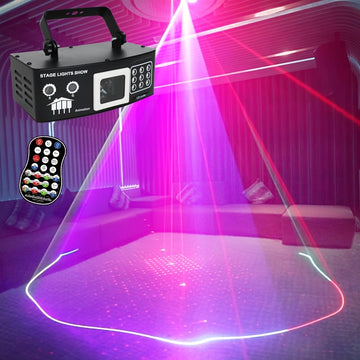 Luces de escenario LED YSH con control remoto - Negro, activadas por sonido, para KTV, bar, sala de estar y decoraciones de fiesta - Perfectas para cumpleaños, San Valentín, Año Nuevo y más, decoraciones de fiesta | Efectos visuales dinámicos | Control r